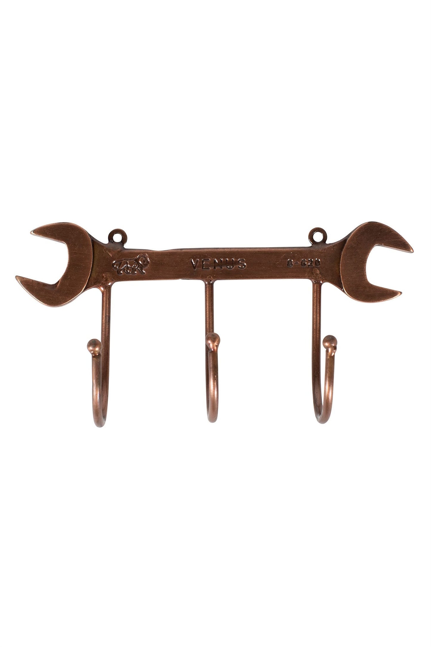 Wall hook wrench iron 7Lx3.5H copper color
