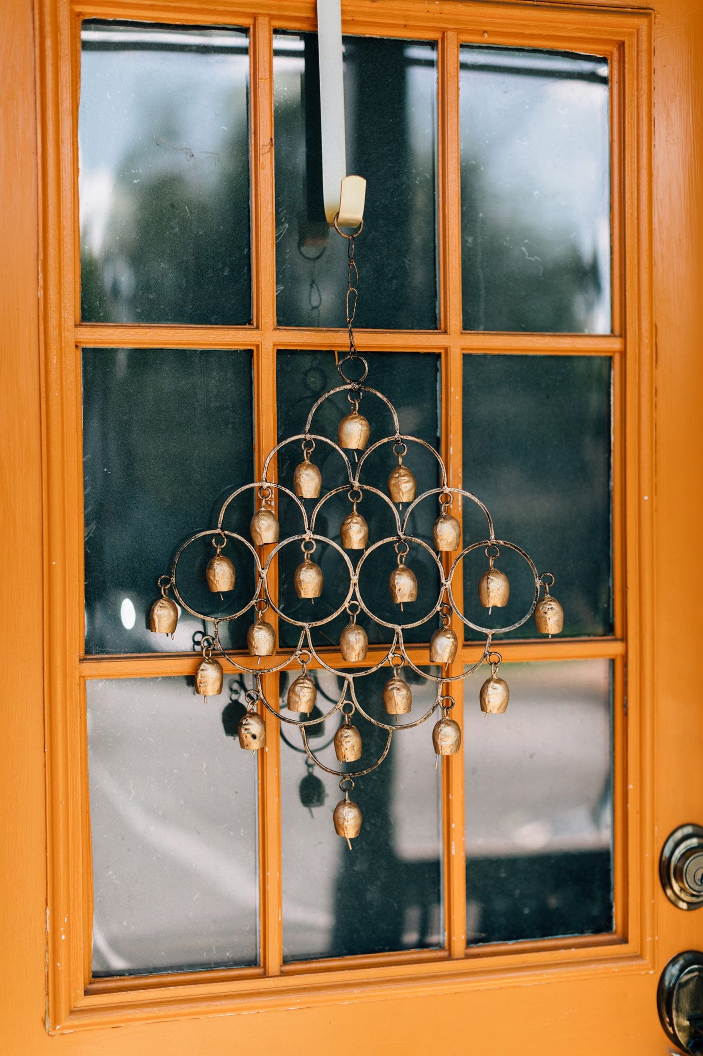 Chime circles in dmnd 23 bells iron 15sq antq gold