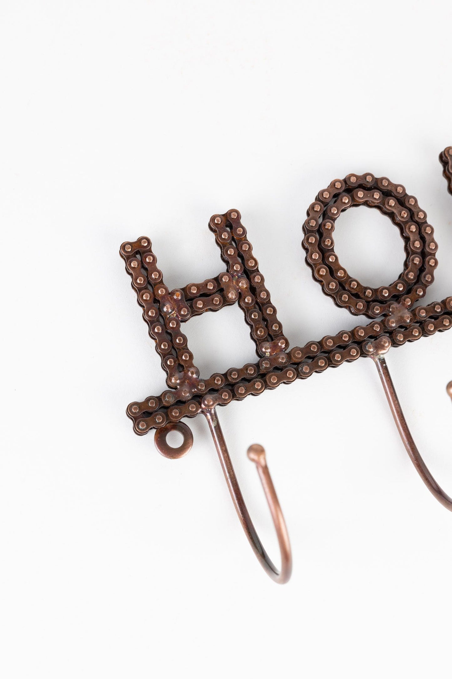 Wall hook HOME bike chain metal 10Wx5H bronze