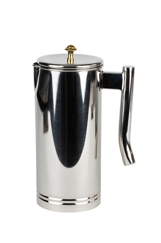 Carafe cold brew w/strainer steel 4Dx8.5H silver
