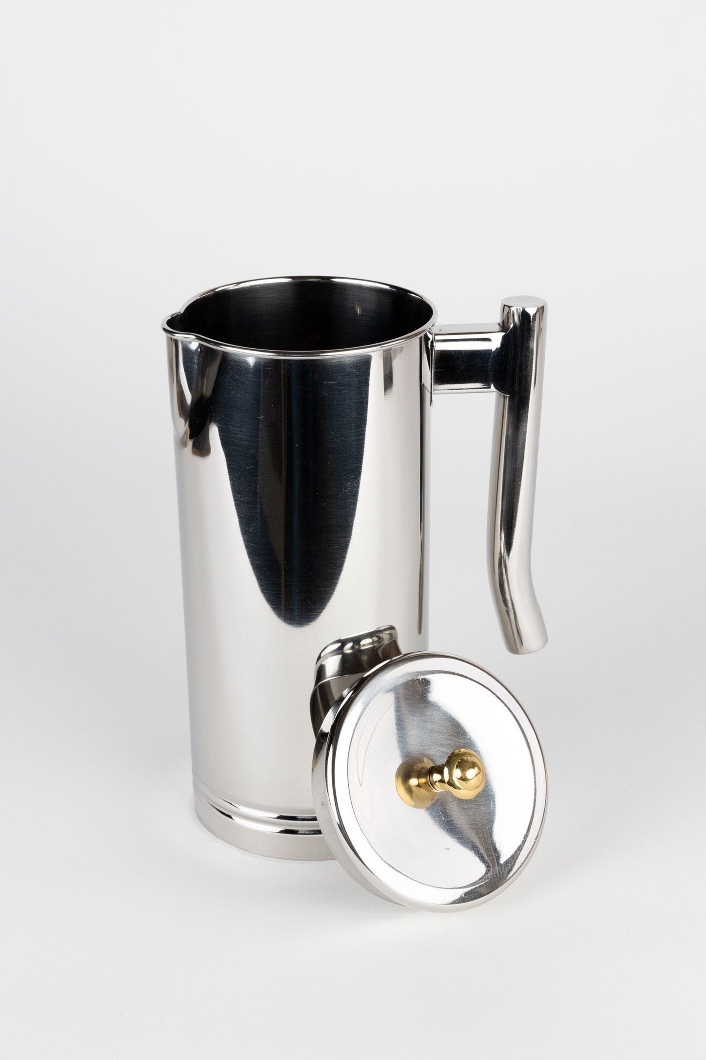 Carafe cold brew w/strainer steel 4Dx8.5H silver