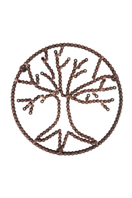 Trivet tree bike chain metal 7.5D bronze