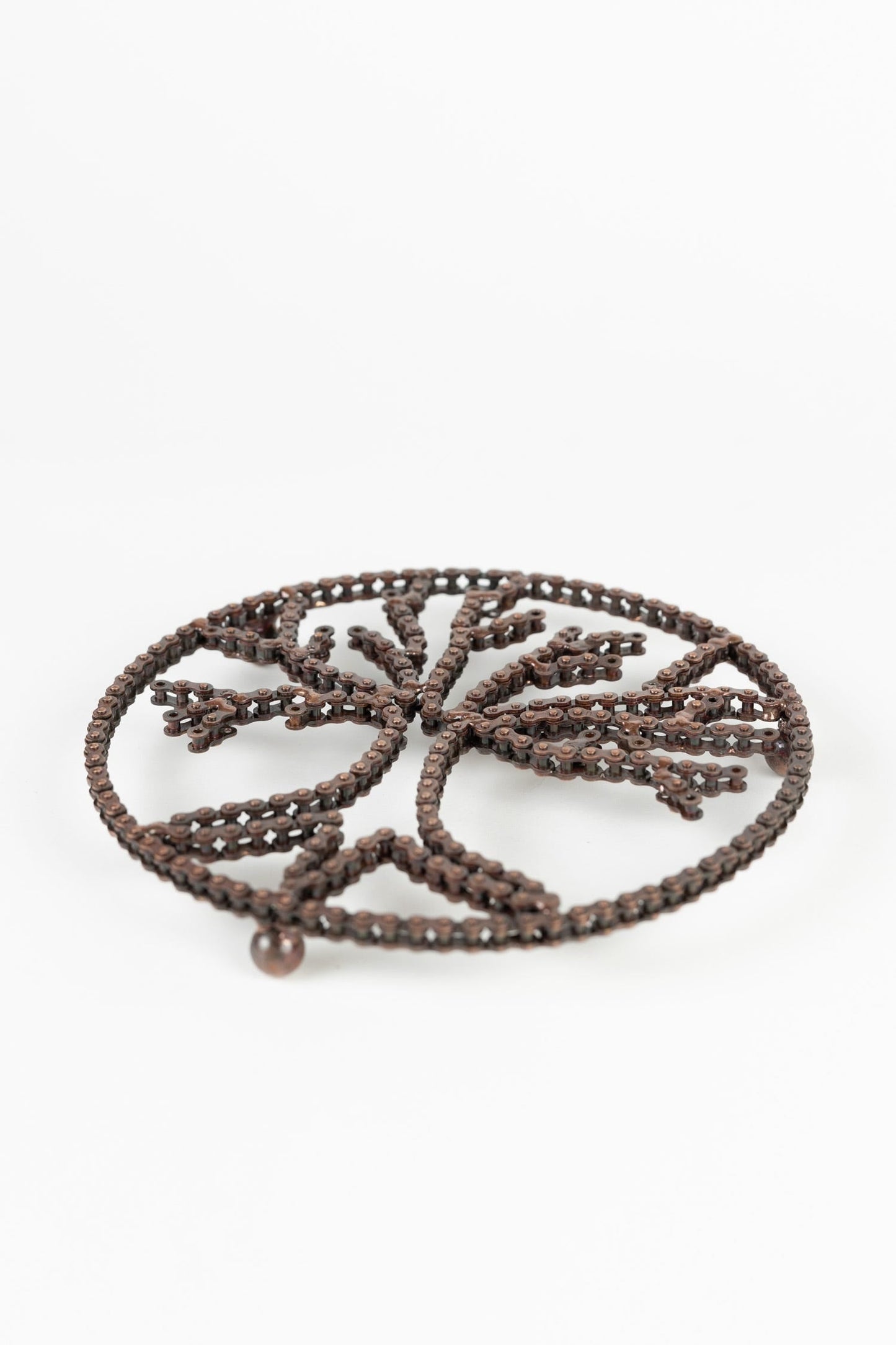 Trivet tree bike chain metal 7.5D bronze