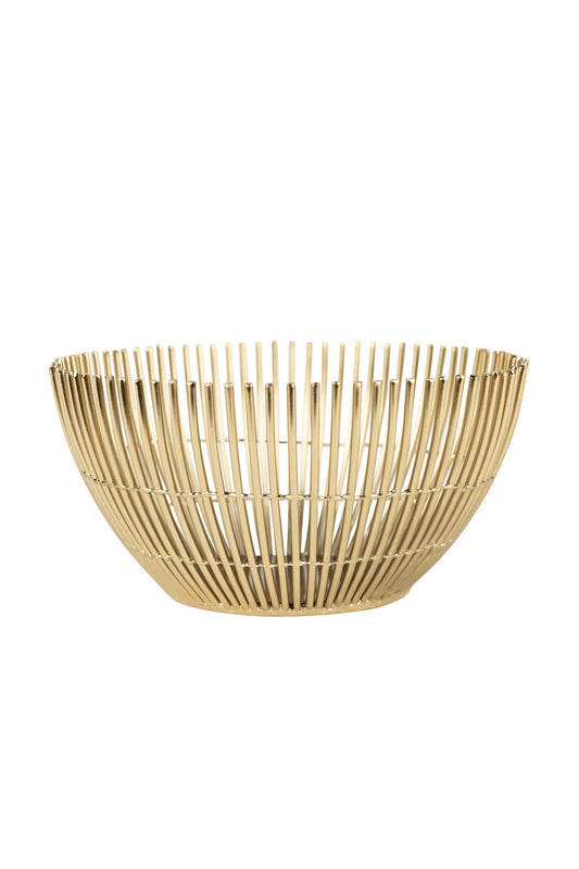 Bowl round sunburst iron 6Dx3H brass