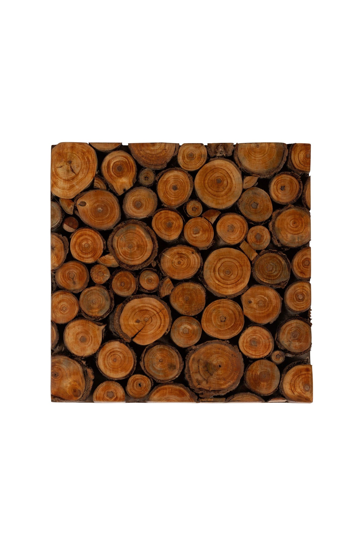 Trivet wood slice mango/poplar/MDF 8x8x1 brown