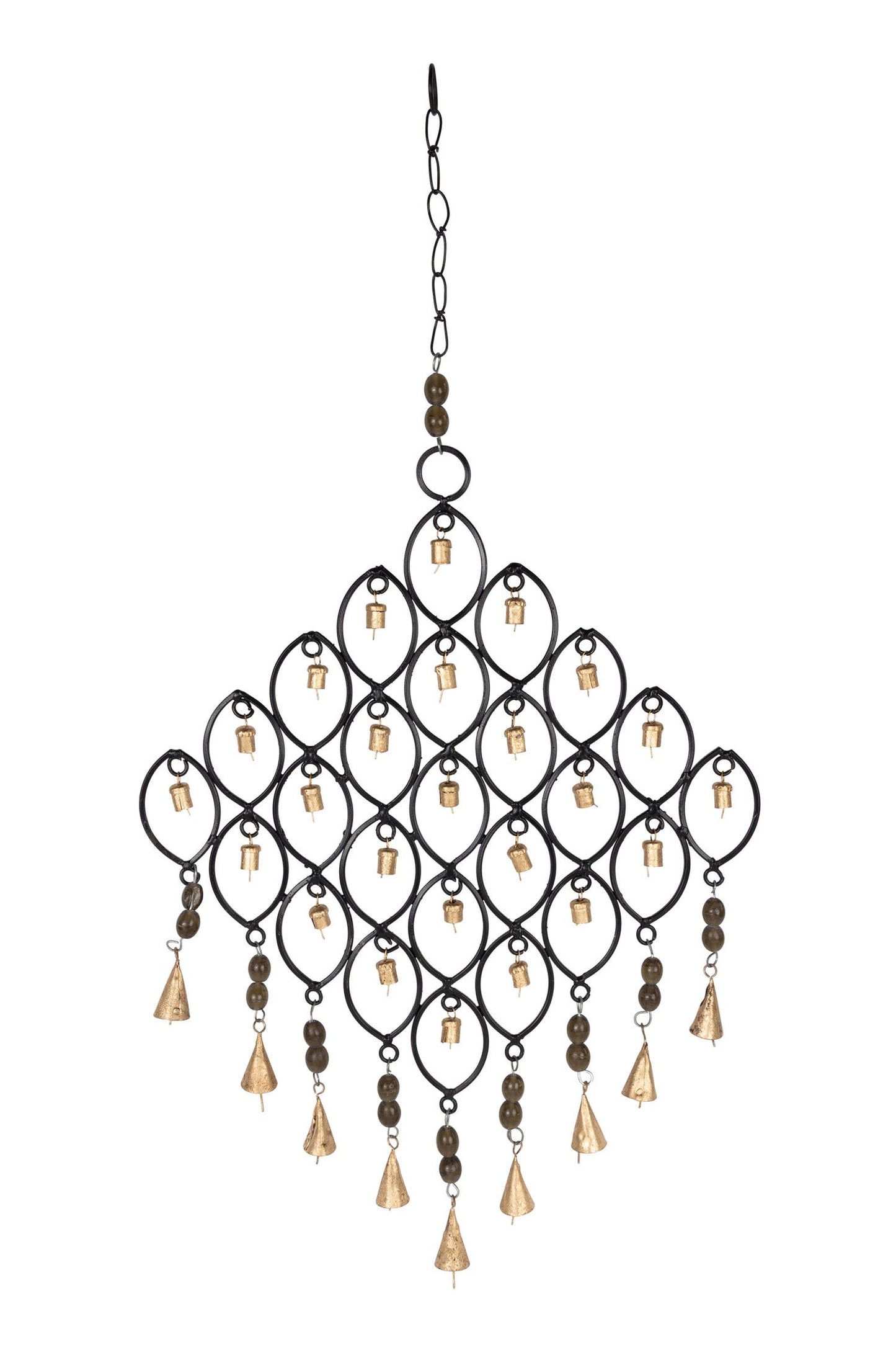 Chime dream diamond 34 bells iron 21x15 black/gold