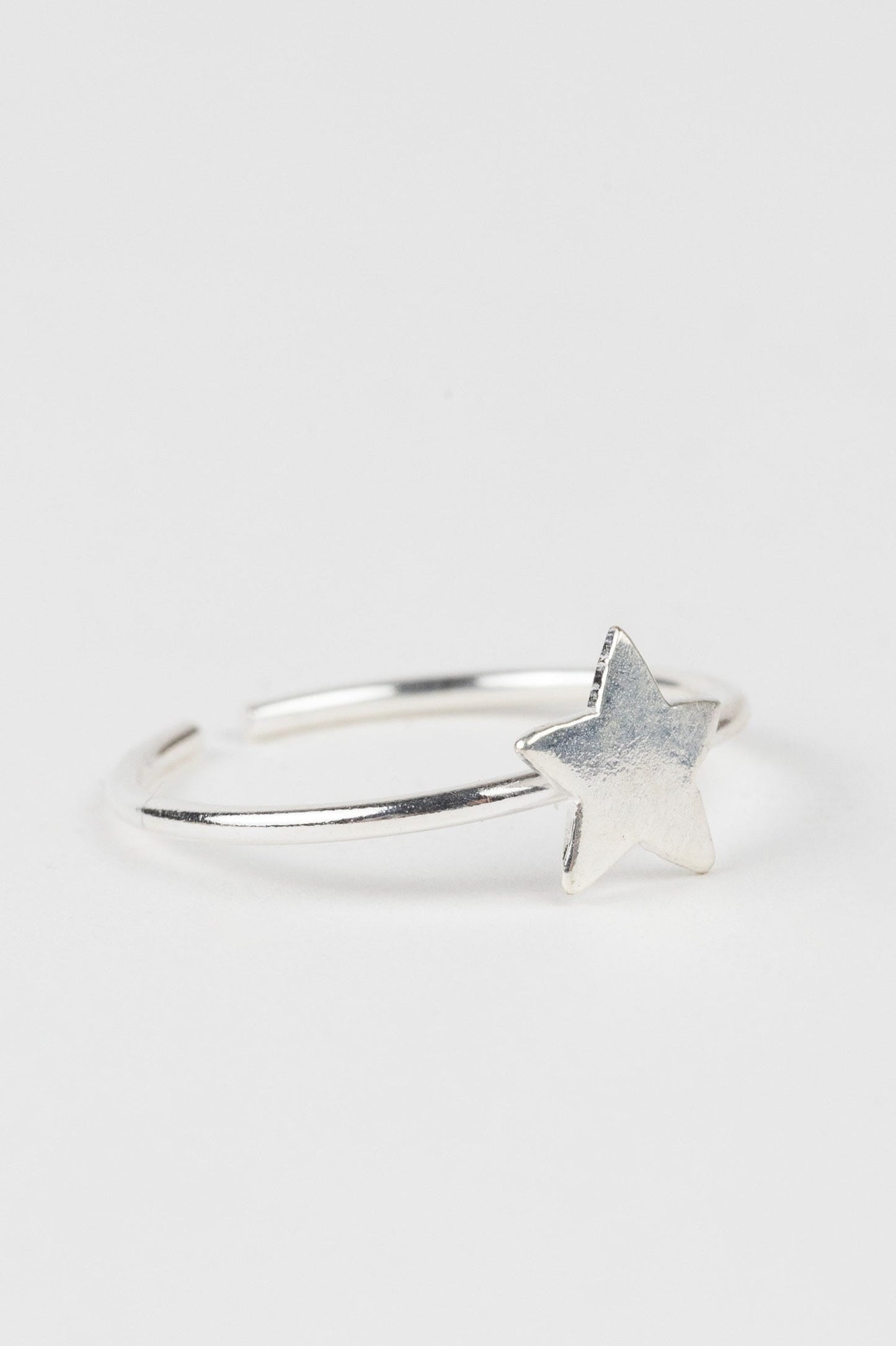 Ring silver star M/3 metal adj silver color
