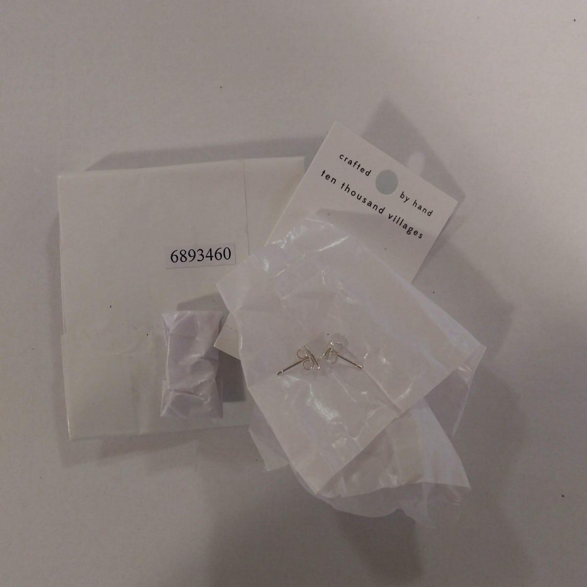 Earrings post night sky set brass .4D silver