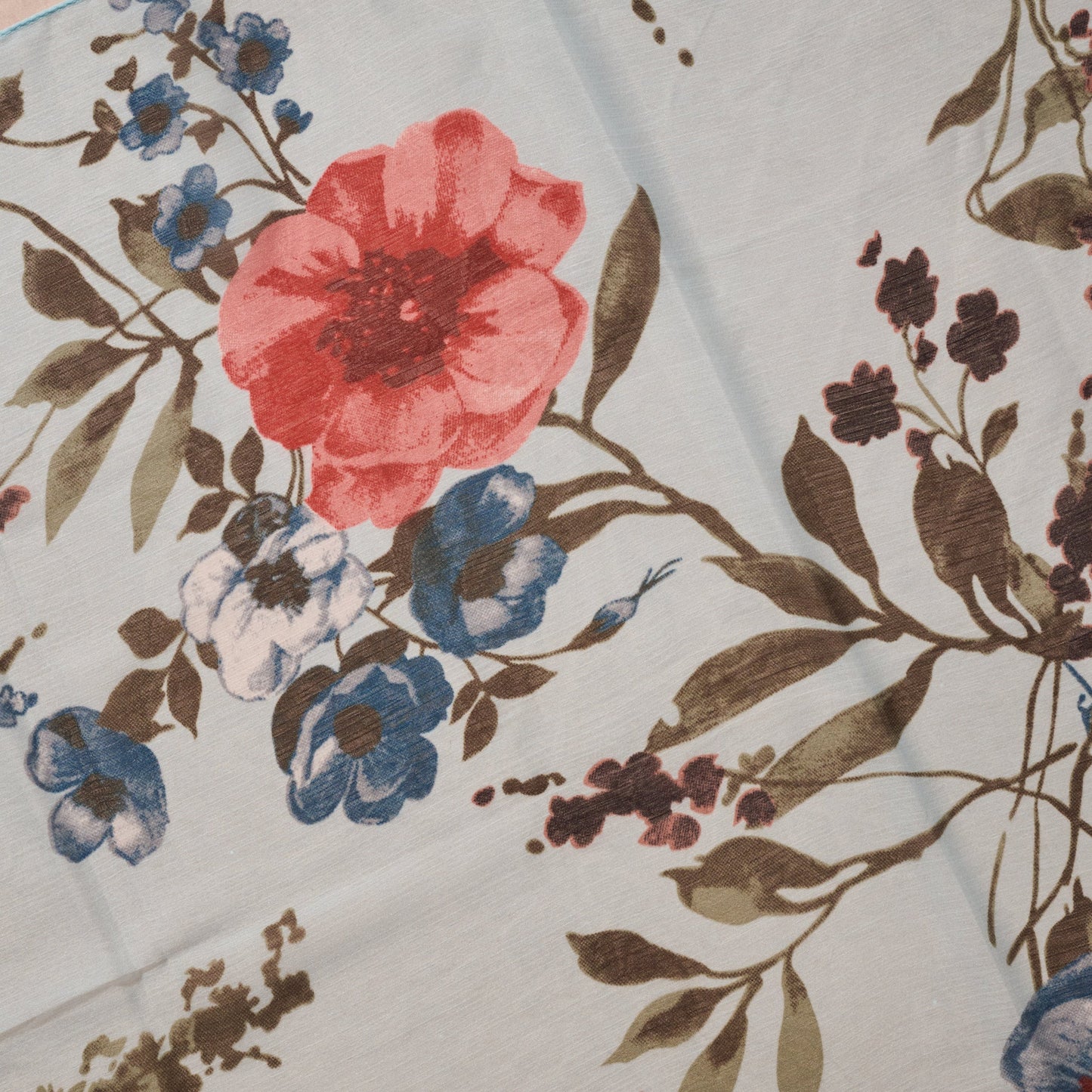 Komal Floral and Leaf Chiffon Scarf