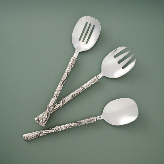 Utensils serve S/3 branch s-steel/alum 11.5L silv