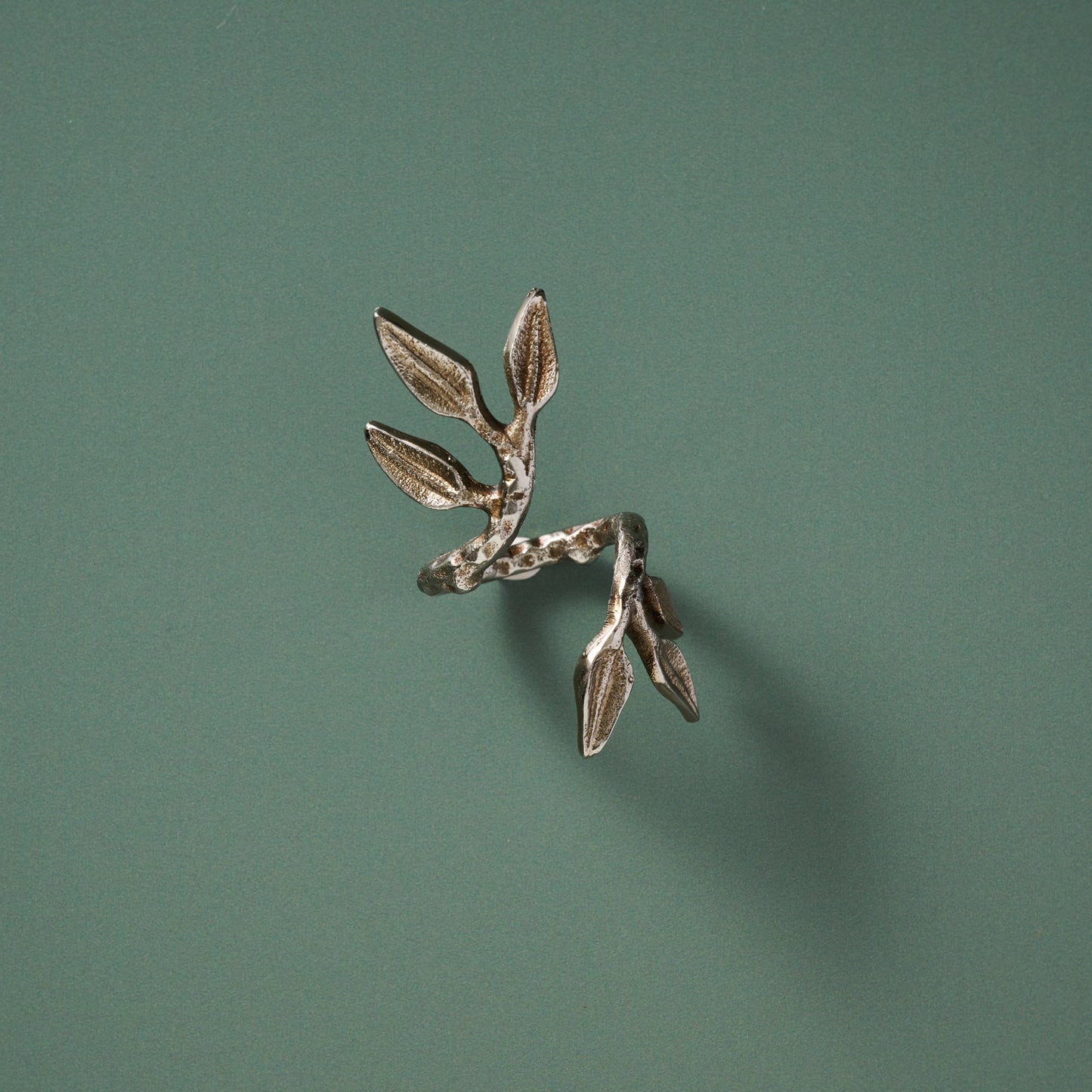 Napkin rings S/2 branch alum 4.5Lx2W silv