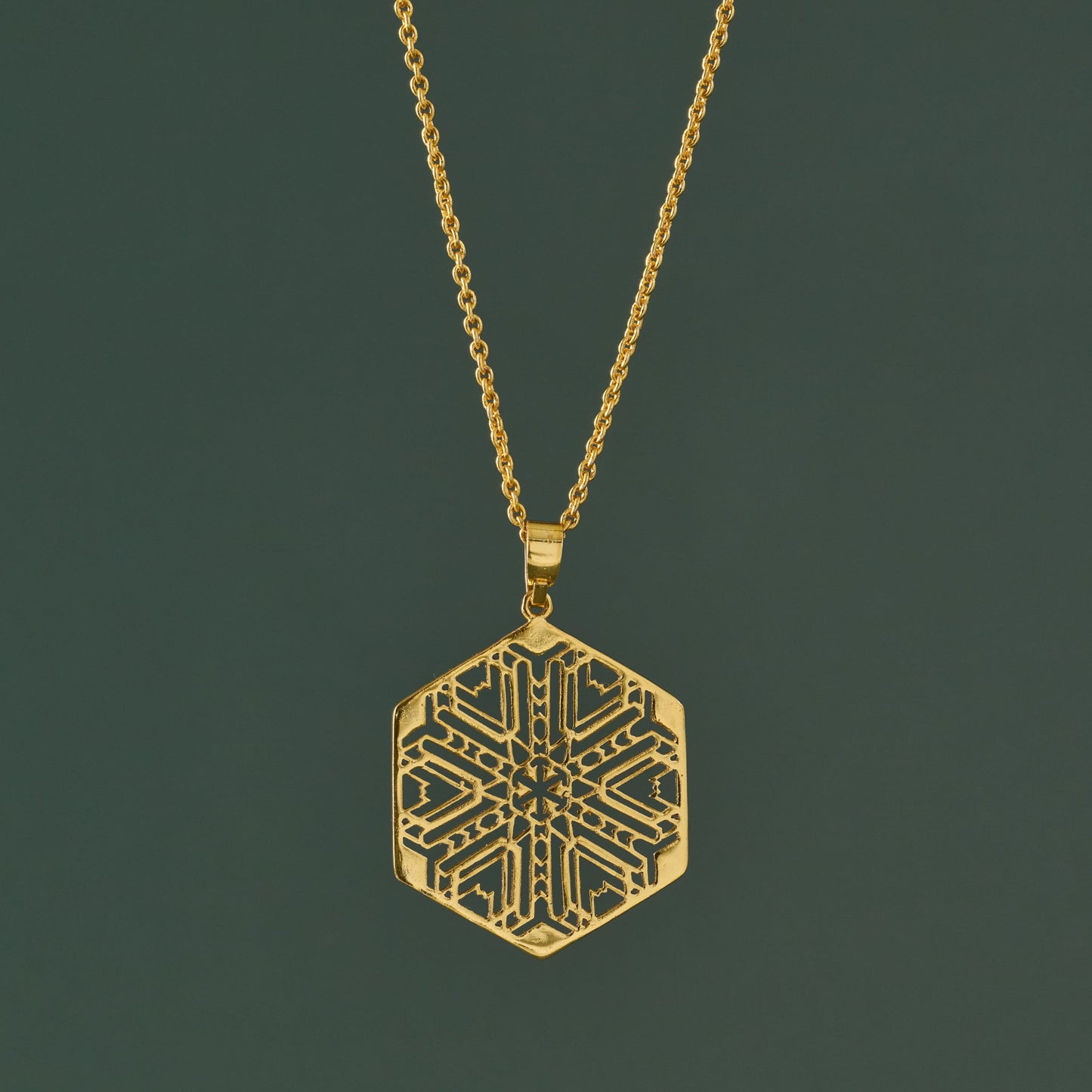 Necklace mandala medallion brass 32L brass