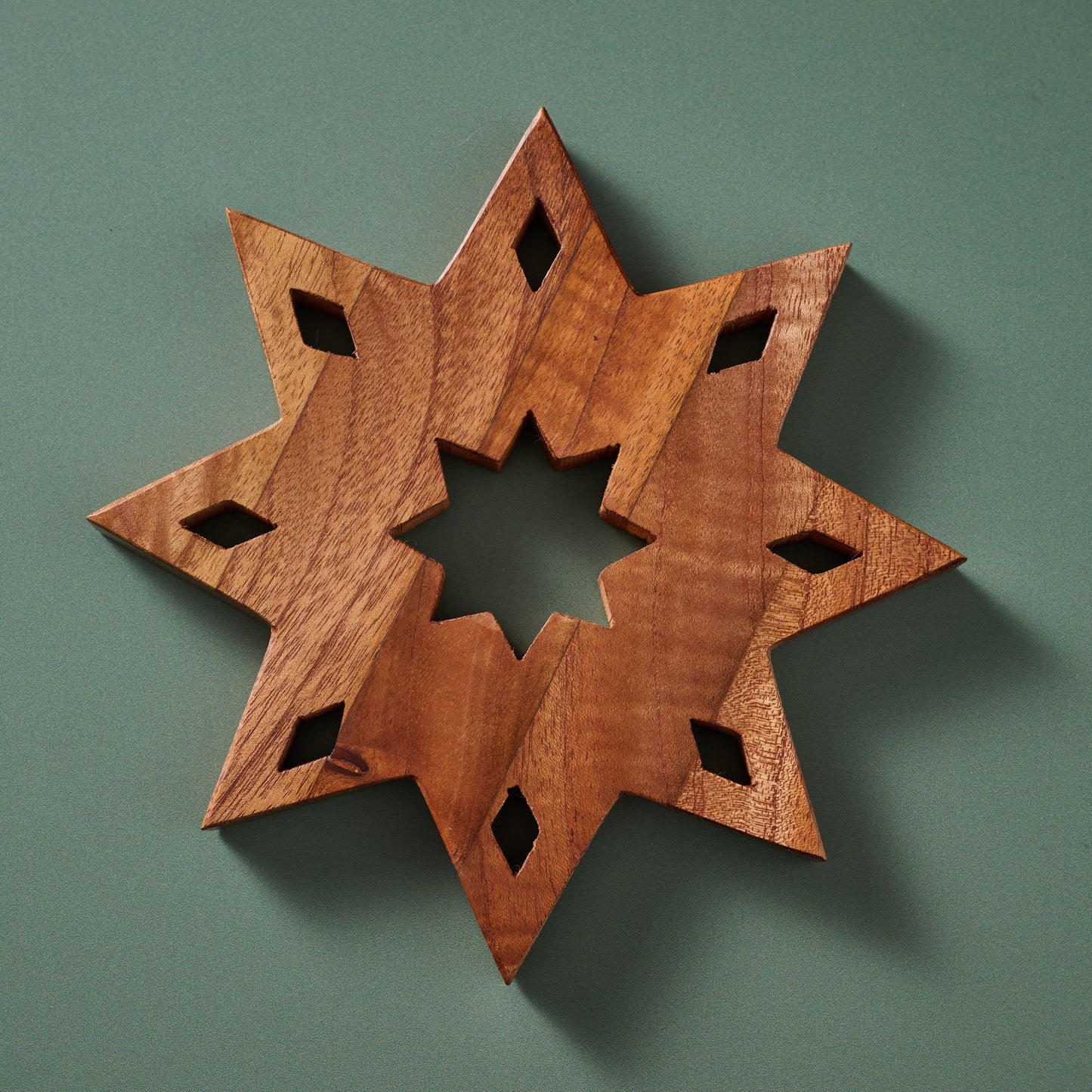 Trivet guiding star tun wood 8D brown