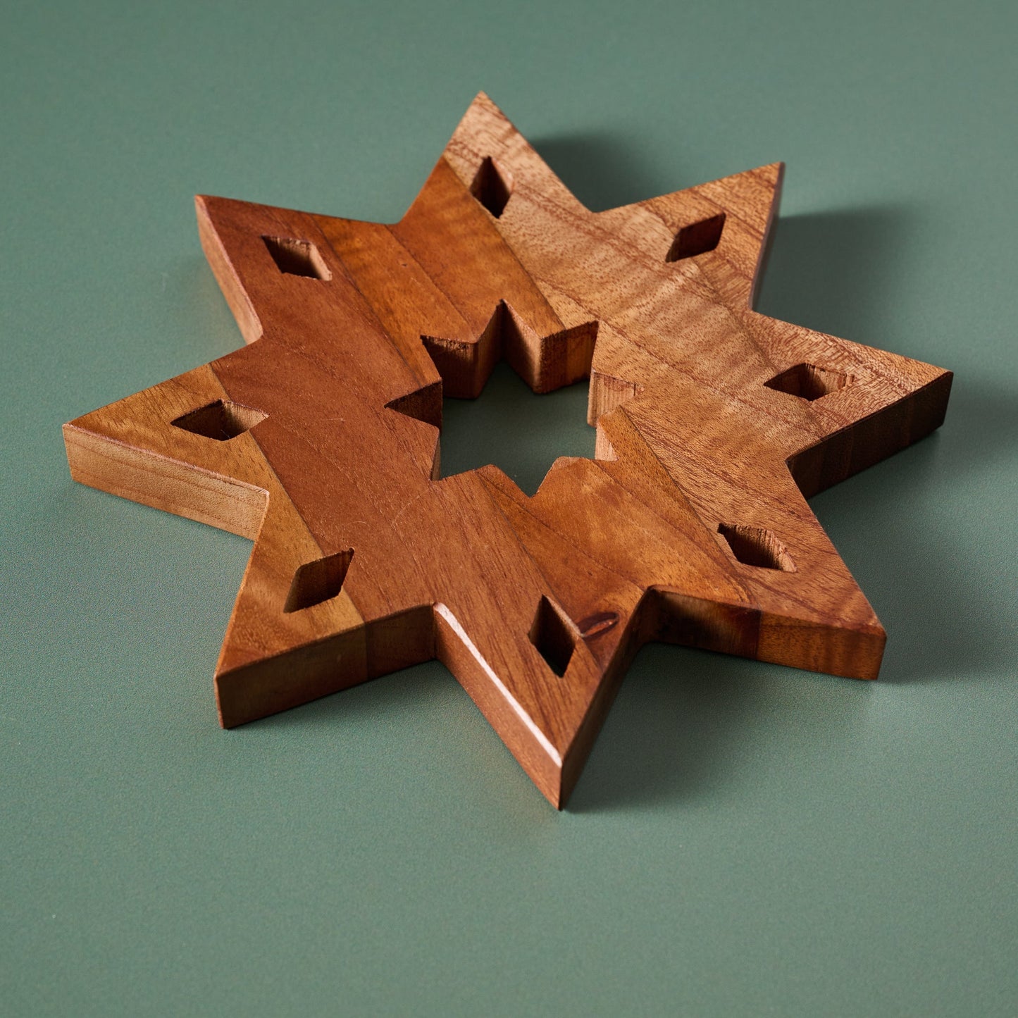 Trivet guiding star tun wood 8D brown