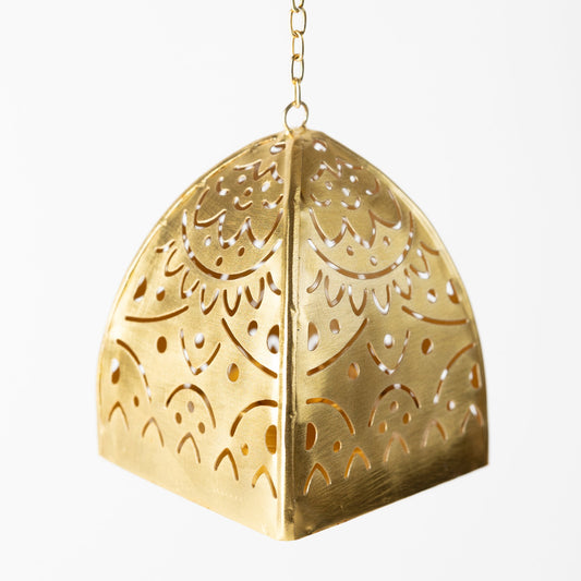Incense holder hanging lantern iron 3SQx4.25H br