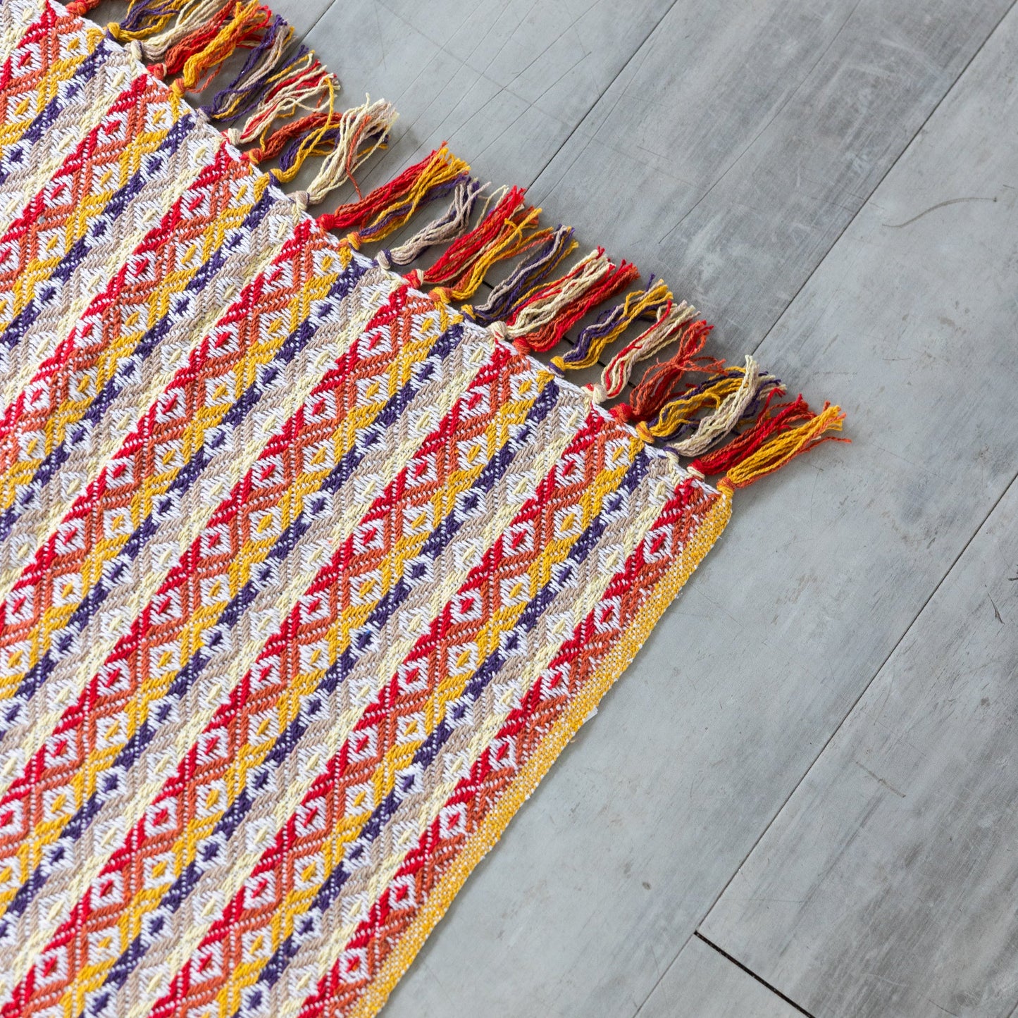 Blanket picnic w/strap recyc cttn 60Lx50W brn/mult