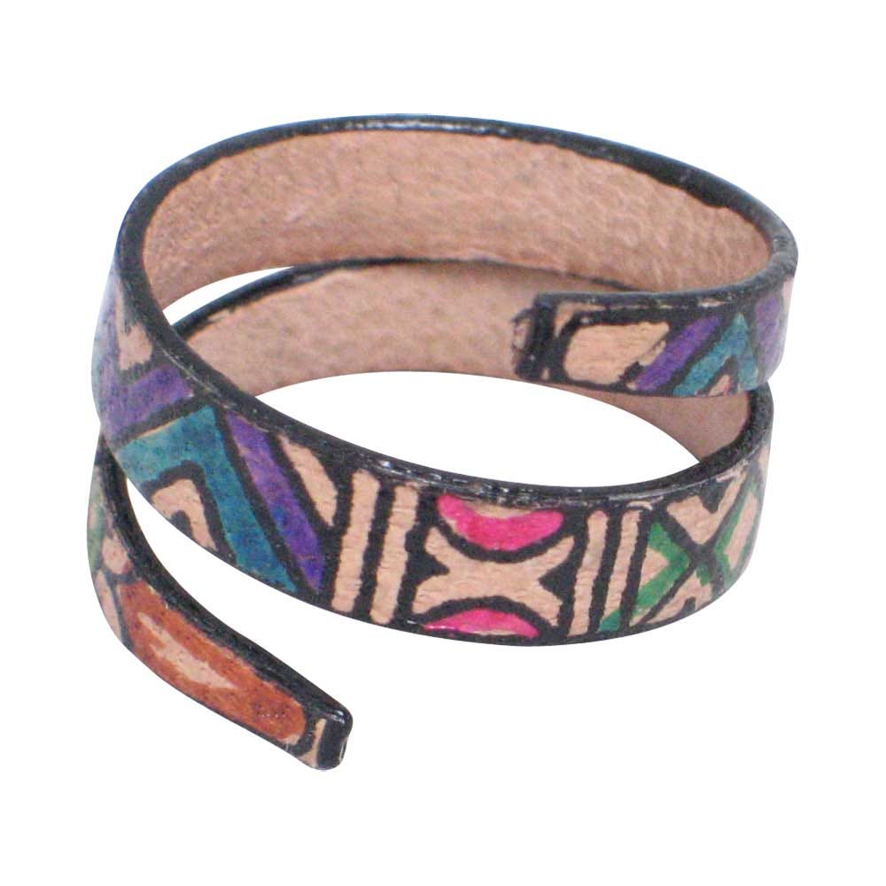 Ring wrap M/10 lthr asst
