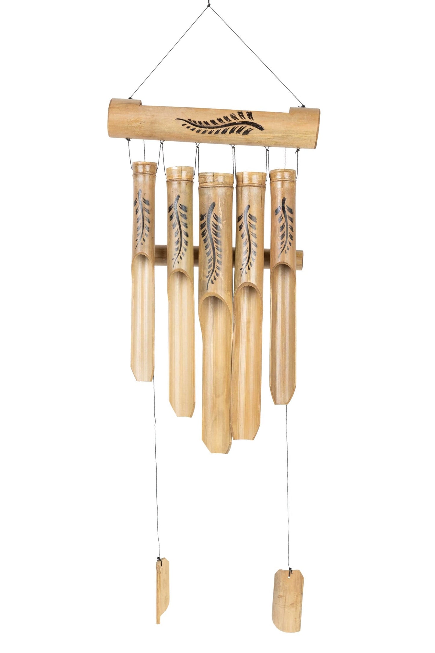 Chimes vine design 5 chimes vv 11.5Wx35L tan/blk