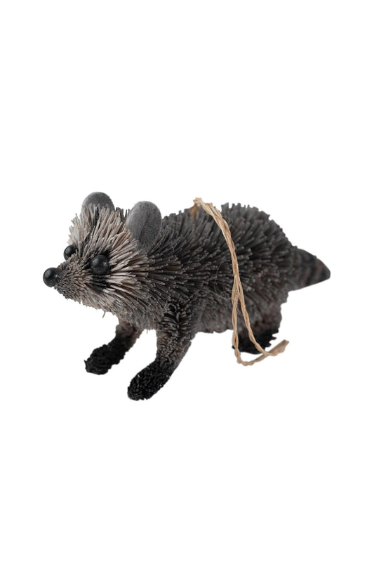 Ornament raccoon M/2 buri fiber 5L gray/black