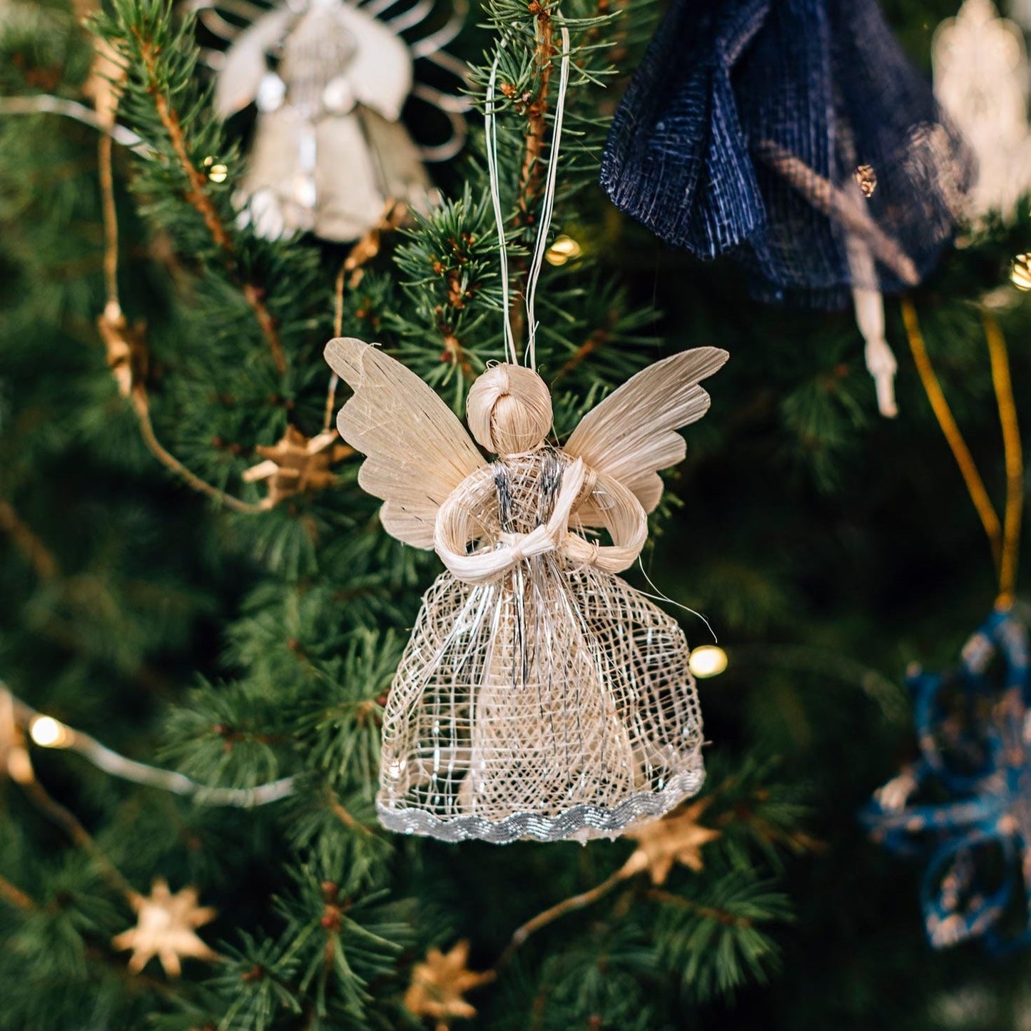 Ornament angel M/3 snmy 4H crm/silv