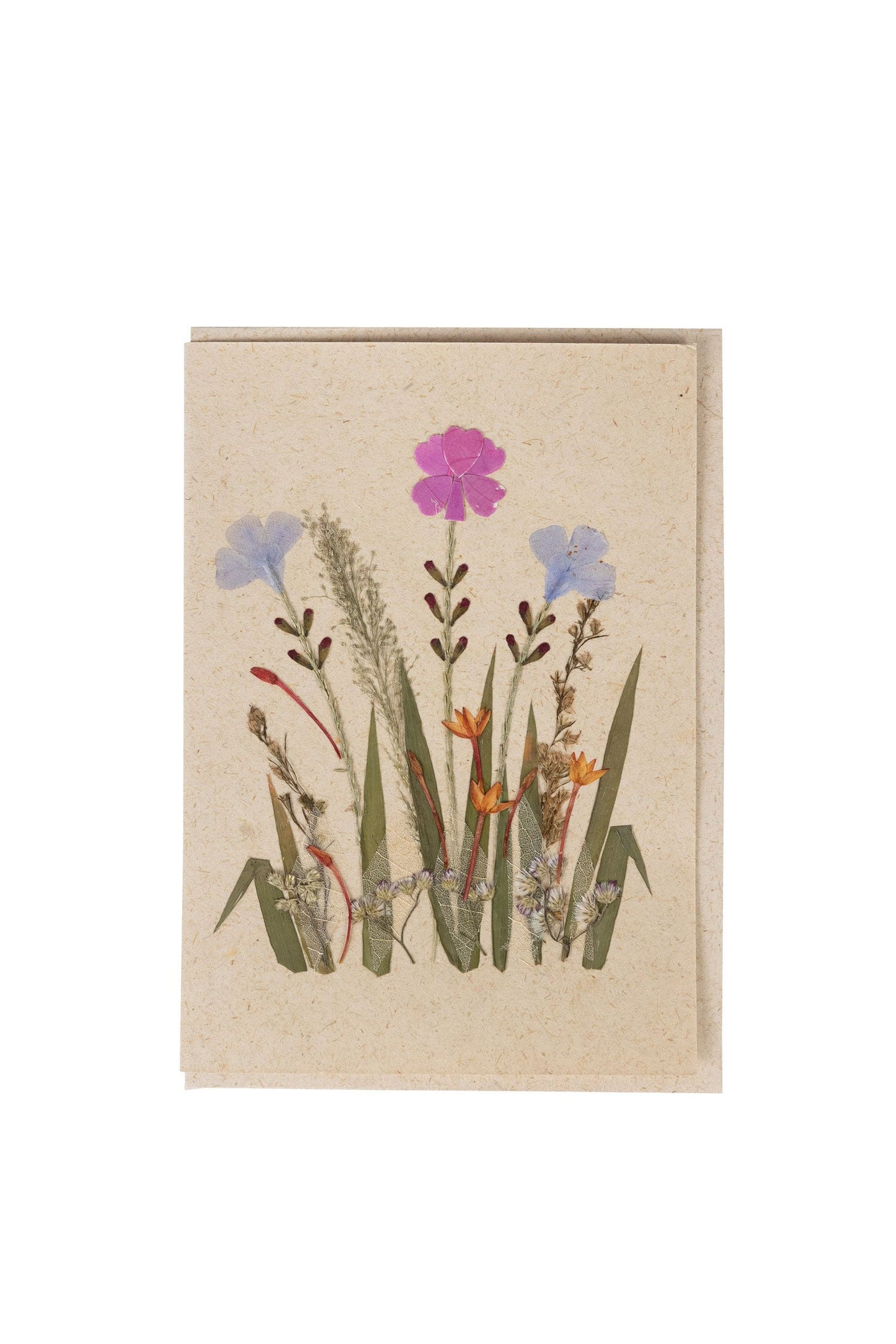 Card wildflower meadow M/3 ppr/flwrs 5x7 nat/multi