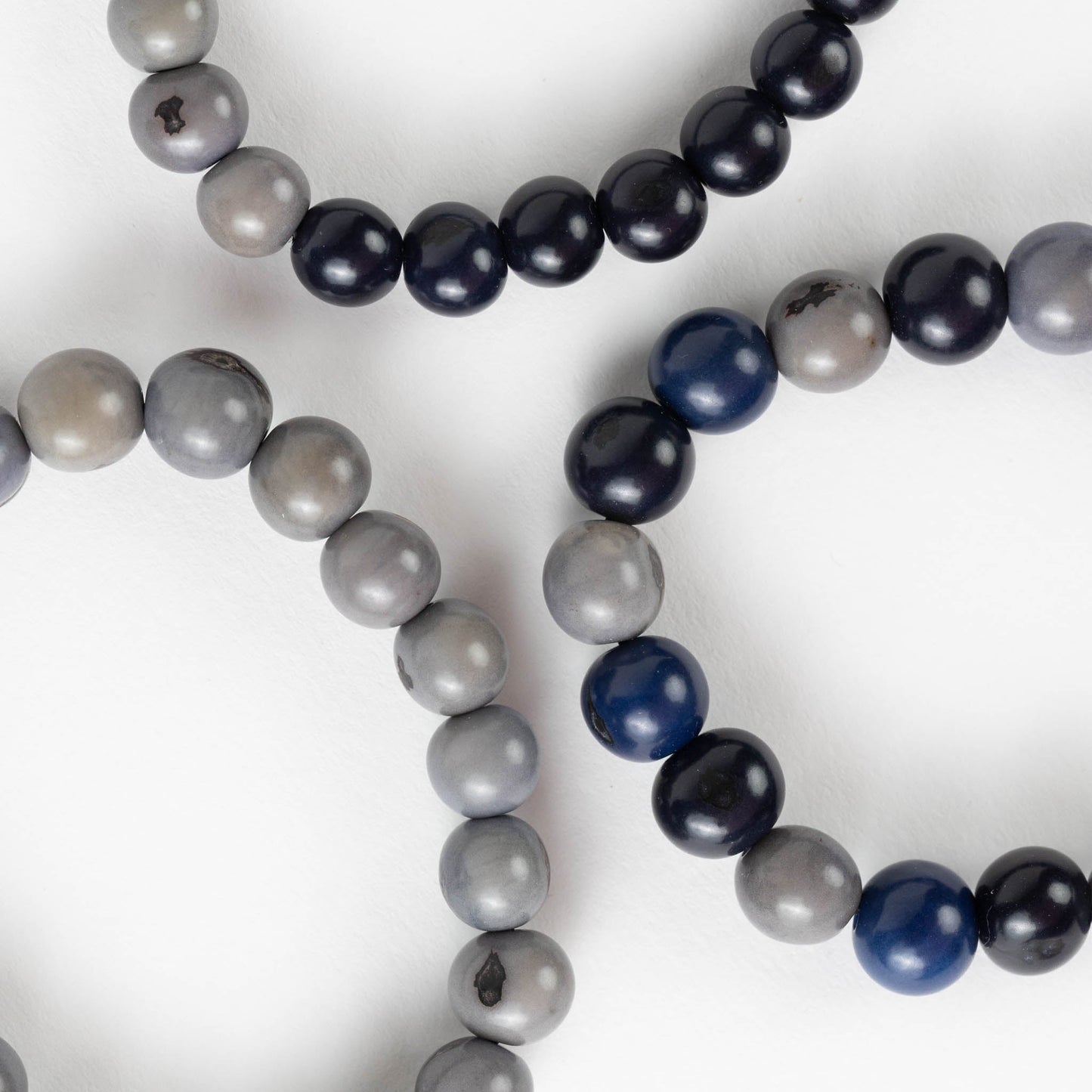 Bracelet set/3 stretchy acai blues