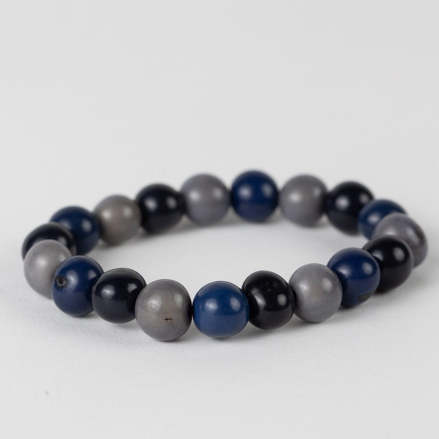 Bracelet set/3 stretchy acai blues
