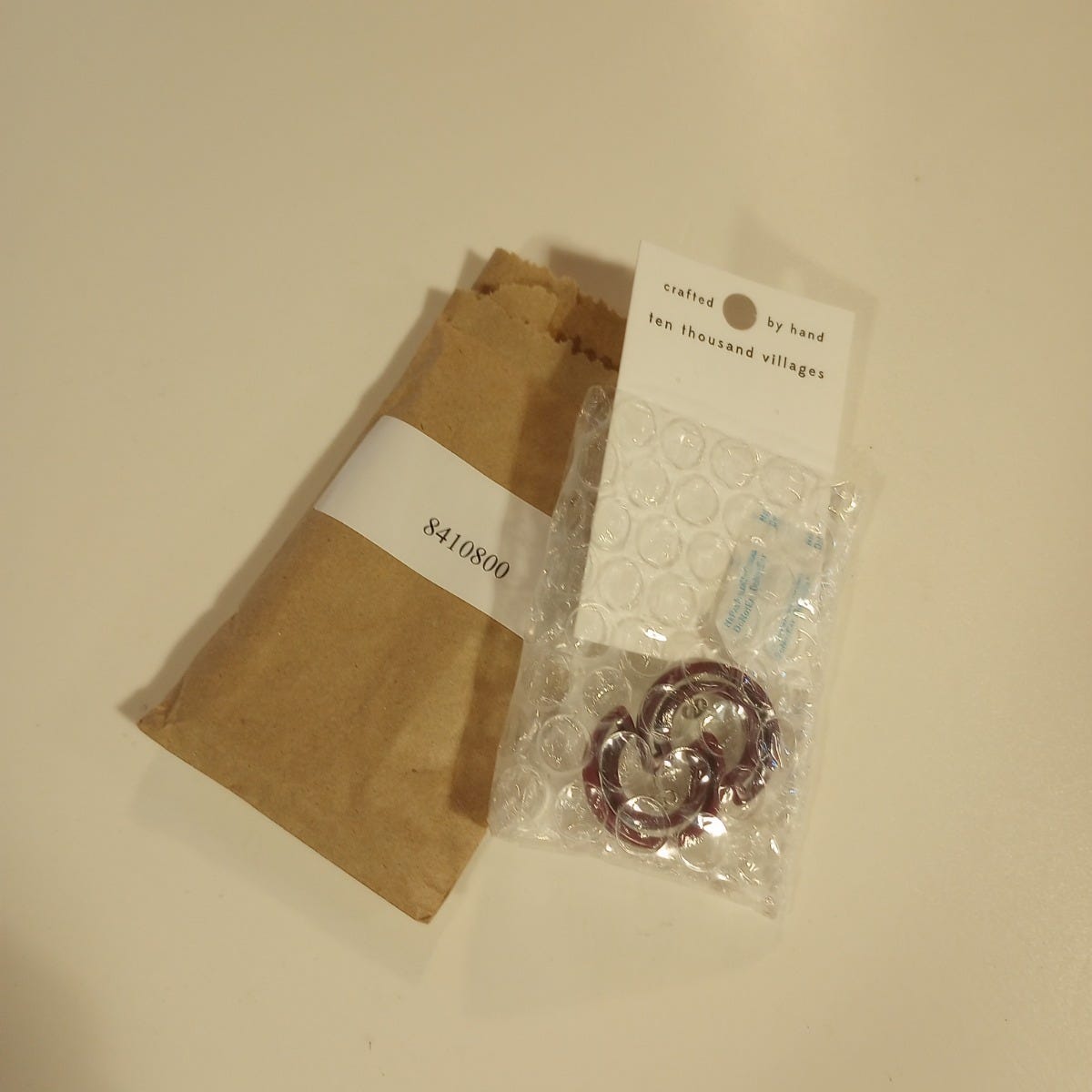 Earrings post hollow hoop tagua 1.2D wine
