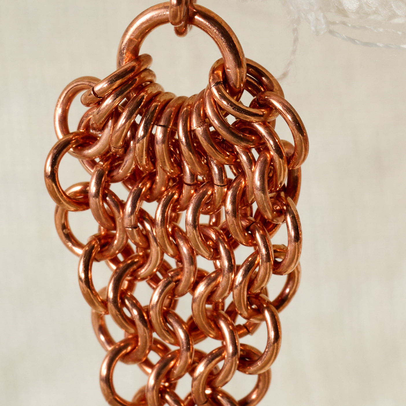 Earrings jump ring waterfall copper 1.75L copper