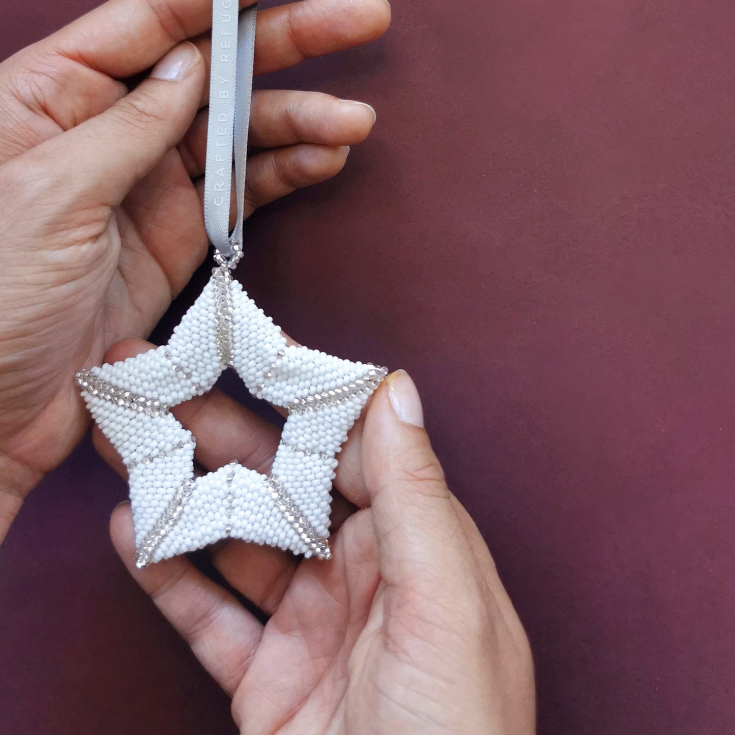 Ornament MADE51 Star of Unity 3D beaded star