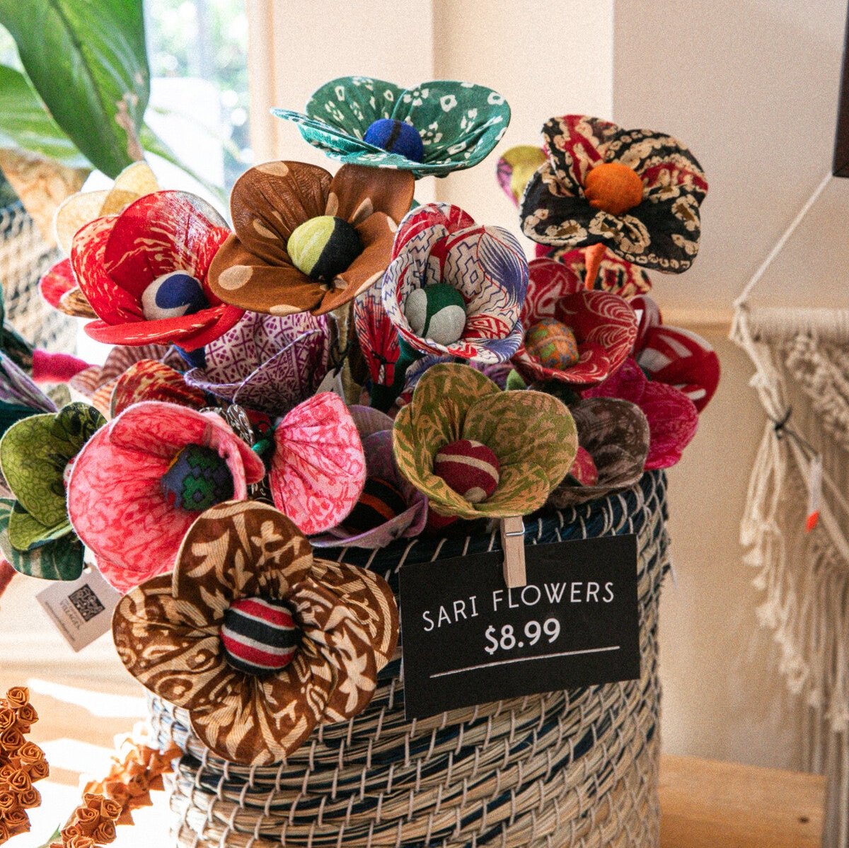 Flower M/5 recyc sari/wire asst