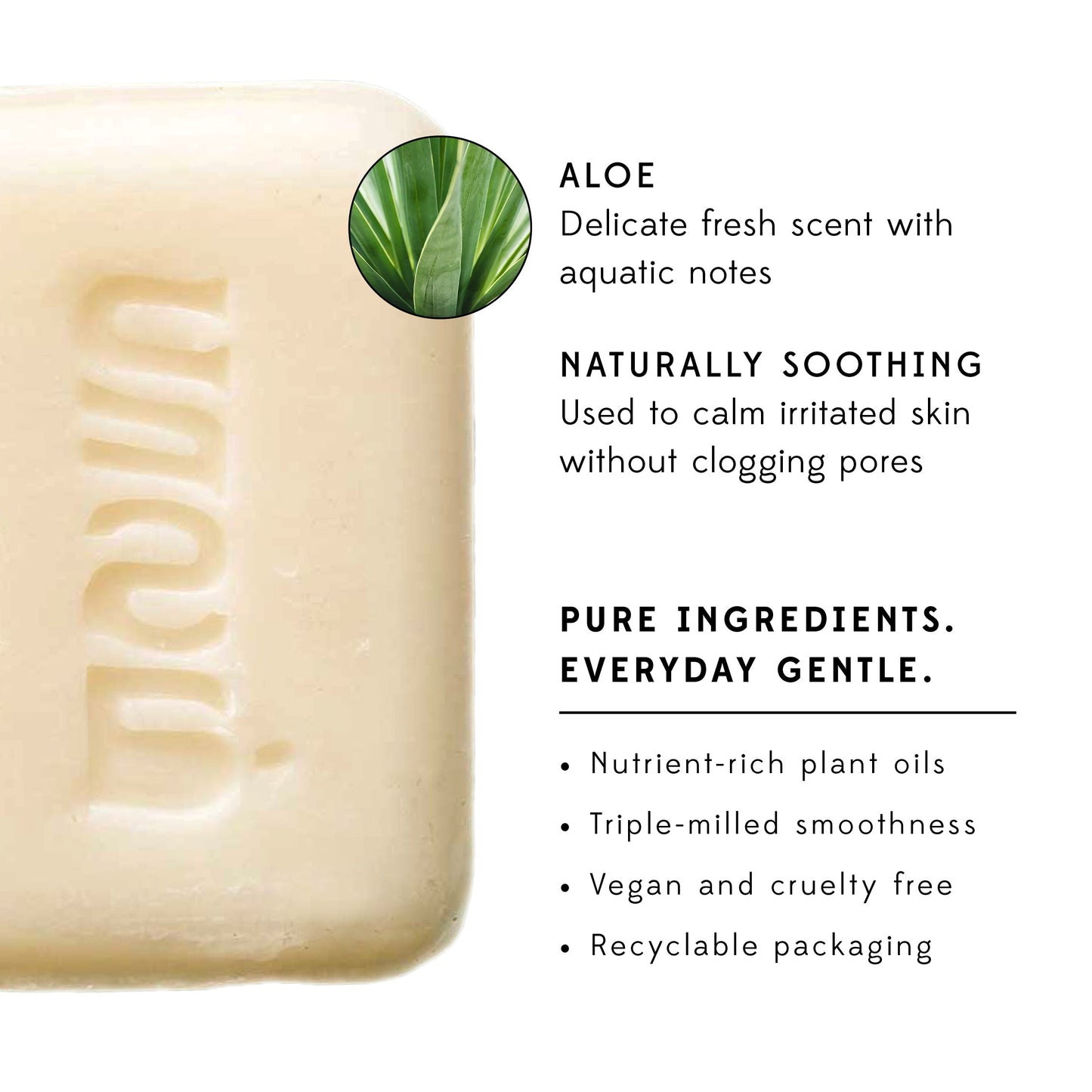 Soap aloe M/5 3.2oz gray/white