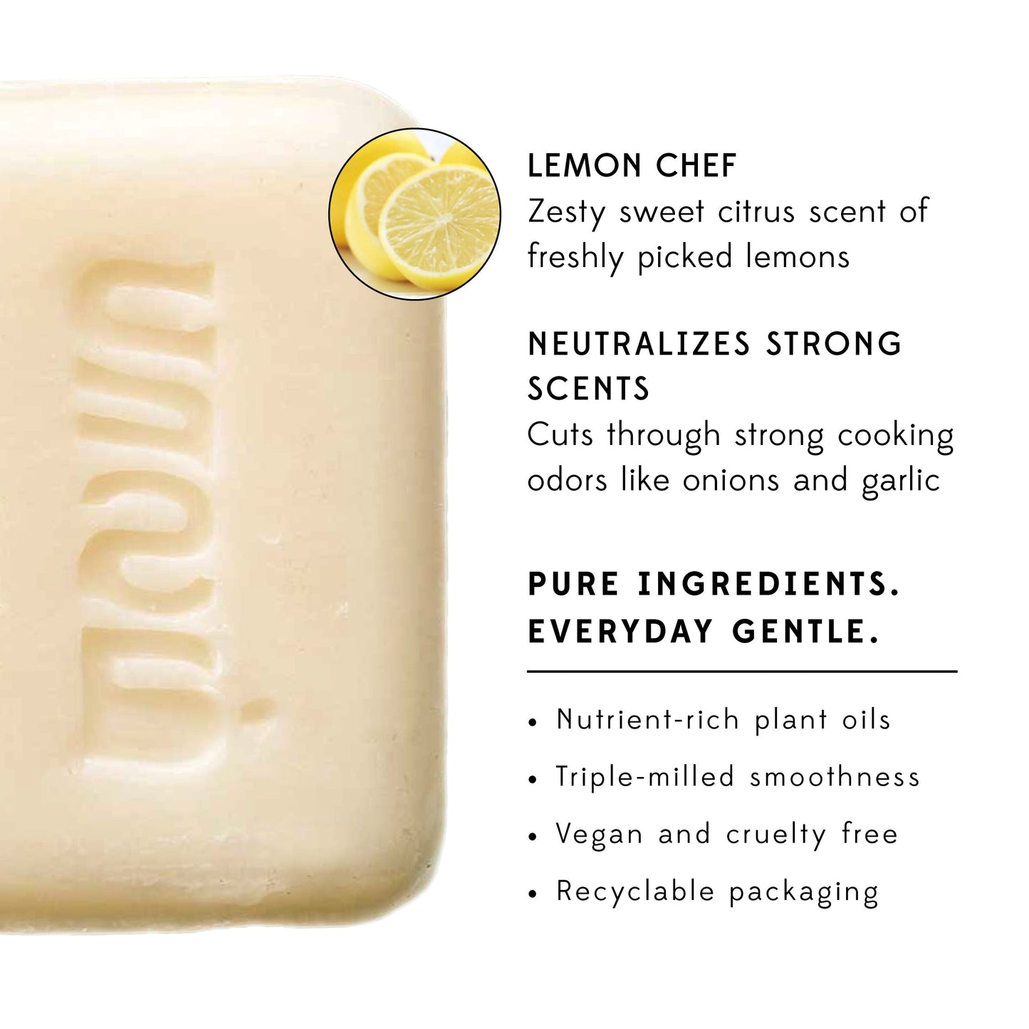 Soap chef lemon M/5 3.2oz green/white
