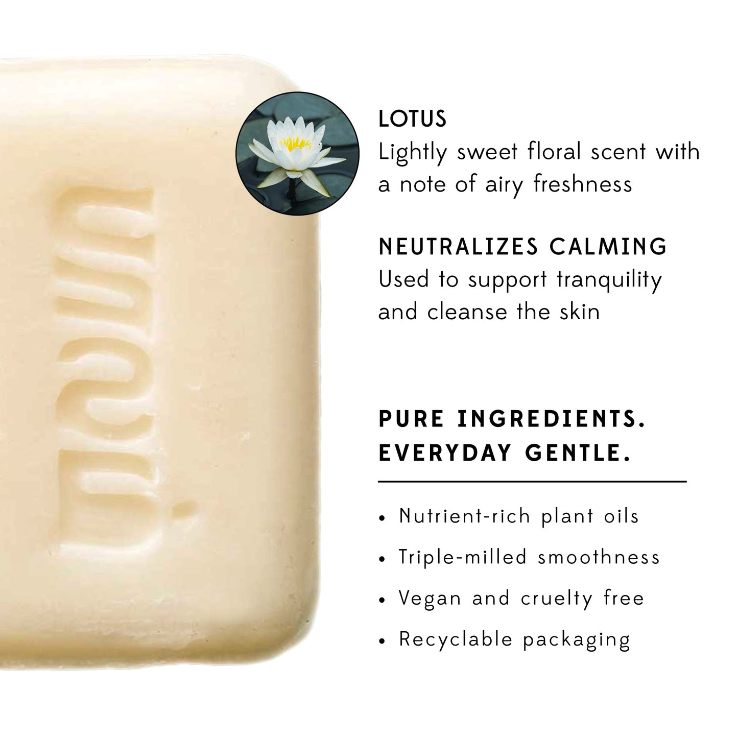 Soap lotus M/5 3.2 oz cream/teal