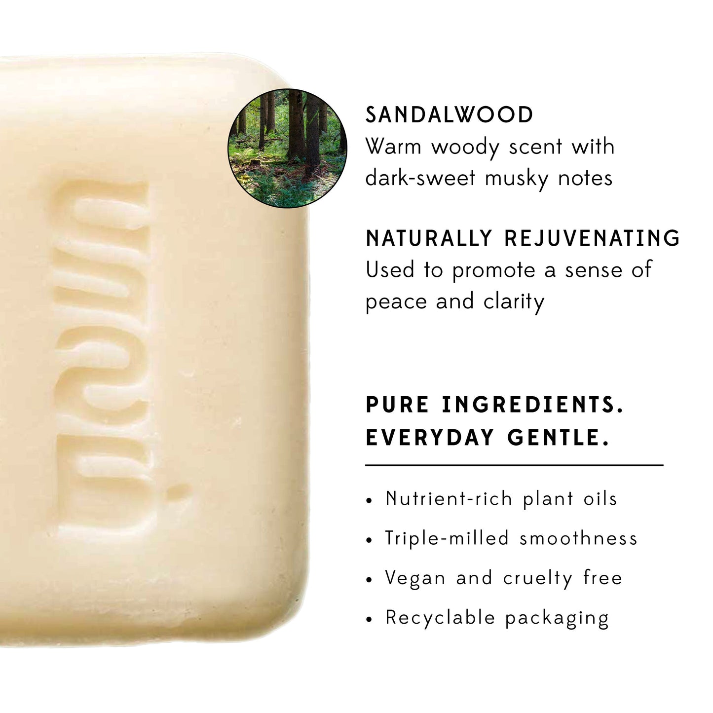 Soap sandalwood M/5 3x2x1