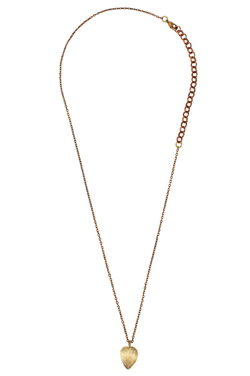 Necklace bodhi leaf pend fine chain bombshell 16L